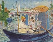 Edouard Manet Claude Monet in seinem Atelier oil painting artist